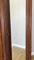 Wardrobe Antique French Style Oak Three Door Carved Mirrored Armoire LOT 623115