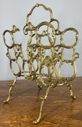 Newspaper Rack Vintage French Style Brass Magazine Stand LOT 46479