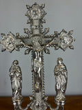 Crucifix Vintage French Style Religious Cross Ornate Stand LOT 46524