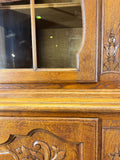 Bookcase Vintage French Louis XIV Style Oak Display Cabinet Sideboard LOT 448110