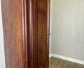 Wardrobe Antique French Style Walnut Mirrored Carved Armoire Cabinet LOT 61597