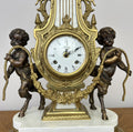 Clock Antique Louis XV Brass Marble Garniture Set With Candelabras LOT 60264