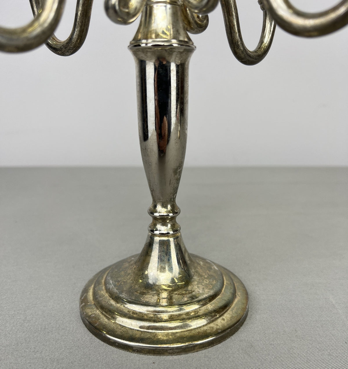 Pair of Candelabras Vintage French Style Metal Five Arm Candle Holders LOT 6481