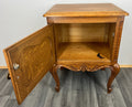 Pair of Bedside Tables Vintage French Louis Oak Nightstands Cabinets LOT 346910
