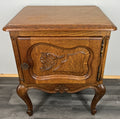 Pair of Bedside Tables Vintage French Louis  XVI Oak Carved Cabinets LOT 44403