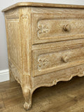 Chest of Drawers Vintage French Louis Oak 2 Drawers Carved Cabinet LOT 64069