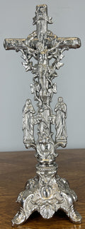 Crucifix Vintage French Style Religious Cross Ornate Base LOT 46515