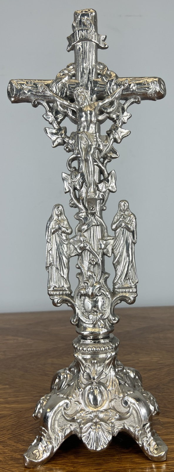 Crucifix Vintage French Style Religious Cross Ornate Base LOT 46515