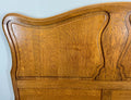 Bed Vintage French Louis XVI Oak Double Bed Frame Carved Headboard LOT 36997
