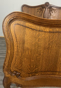 Bed Vintage French Louis XVI King Size Bed Frame Oak Carved Headboard LOT 46094