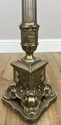 Floor Lamp Vintage French Ornate Metal Standing Lamp with Tassel Shade LOT 608712