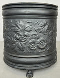 Plant Pot Vintage French Painted Brass Floral Jardiniere Planter LOT 6472