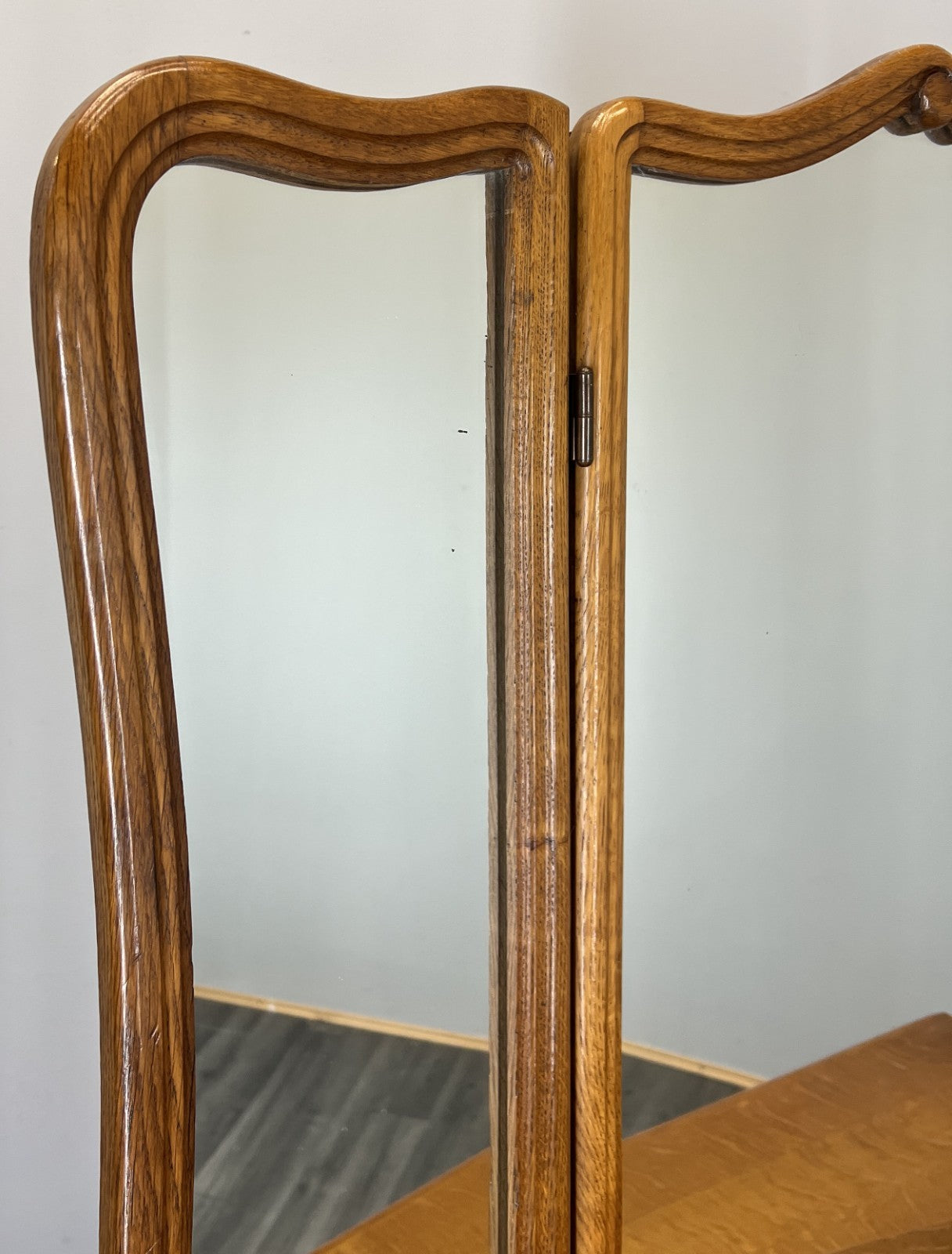 Vintage Dressing Table with Mirror French Oak Louis Vanity Table Makeup LOT 45223