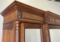 Wardrobe Antique French Style Oak Three Door Carved Mirrored Armoire LOT 62317