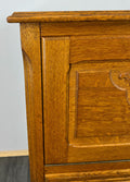Cabinet Vintage French Louis XIV Style Drop Front Oak Carved Sideboard LOT 18122