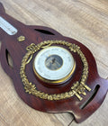 Barometer Vintage Brass Mahogany Wall Barometer Thermometer Hygrometer LOT 60868