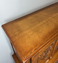 Cabinet Vintage French Louis XVI Oak Carved Sideboard with Drawers LOT 401510