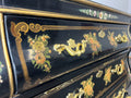Cabinet Vintage French Style Painted Floral 3 Drawer Chest Sideboard LOT 439722