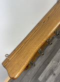 French Vintage Style Coat Rack Oak 5 Hooks Ornate Wall Shelf Coat LOT 47247
