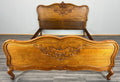 Bed Frame Vintage French Louis XVI Style Oak Double Carved Panel LOT 41121