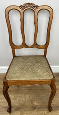 Dining Chairs Vintage French Louis Style Oak Set Upholstered Seats LOT 48857