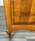 Bed Vintage French Louis XVI Oak Double Bed Frame Carved Headboard LOT 30135