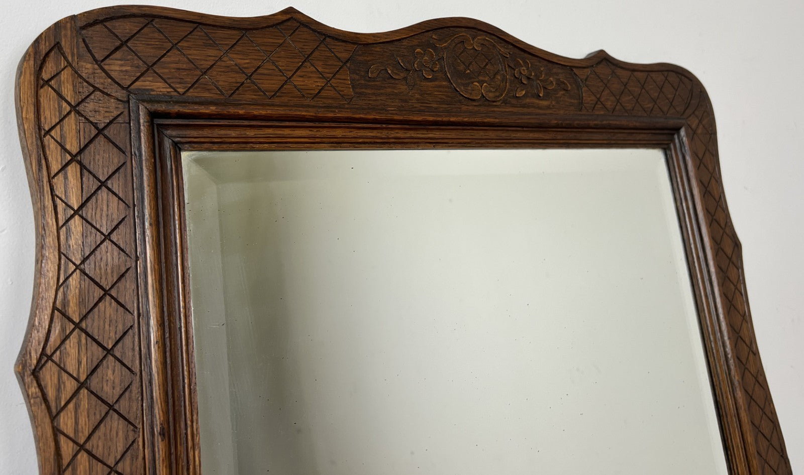 Table with Mirror Antique French Louis Oak Wall Mirror Console Table LOT 640214