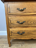 Chest of Drawers Vintage French Louis Oak 3 Drawers Carved Cabinet LOT 62565