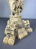 Plant Stand Vintage Oriental Pedestal Display Dragon Elephant Table LOT 50885