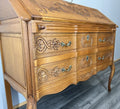 Secretaire Writing Desk Vintage French Louis Oak Rare Bureaux Cabinet LOT 44888