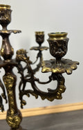 Candelabra Vintage French Brass 5 Arm Ornate Rococo Candle Holder LOT 44316