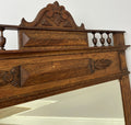 Mirror Antique French Style Wall Mirror Oak Carved Decorative Frame LOT 61665