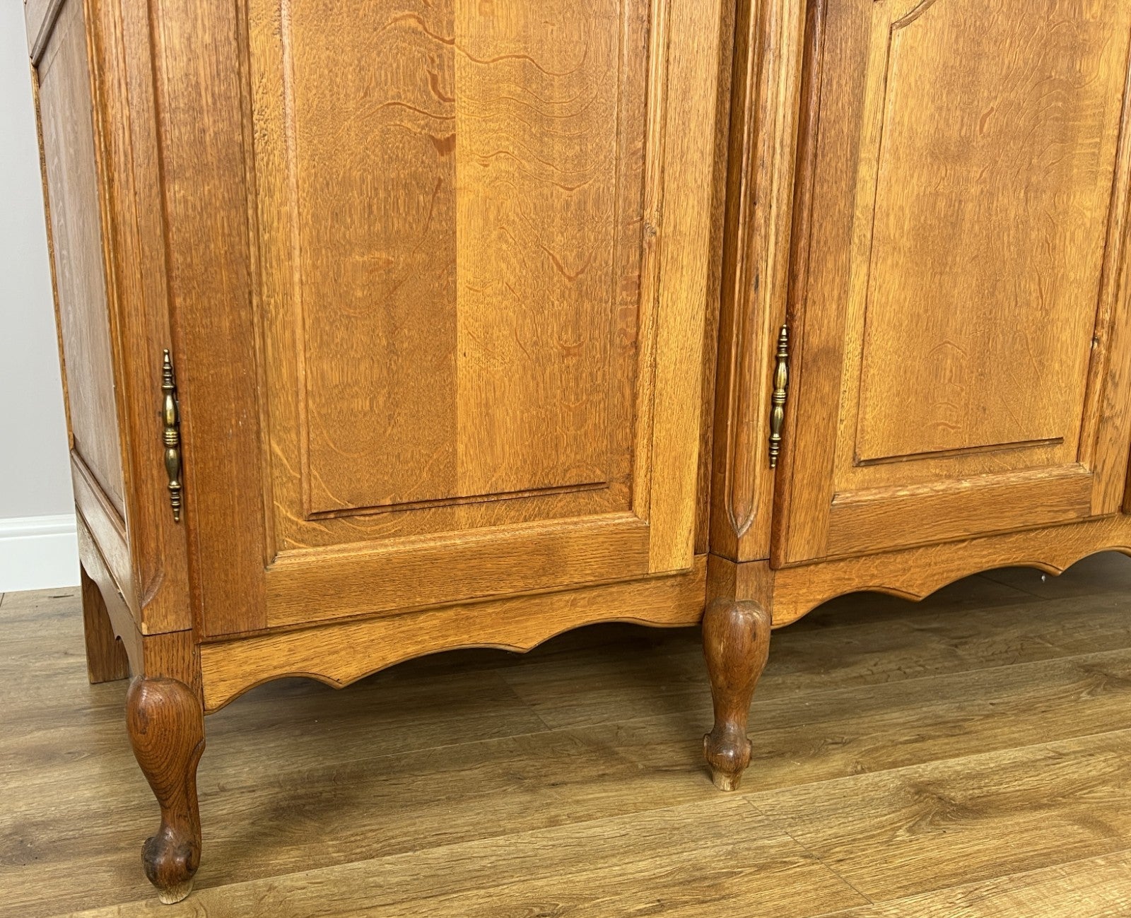 Wardrobe Vintage French Louis XVI Style Oak Four Door Carved Armoire LOT 63866