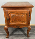 Pair of Bedside Tables Vintage French Louis Oak  Nightstands Cabinets LOT 44414