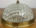 Ceiling Lamp Vintage French Brass Pendant Glass Flush Mount Light LOT 60635