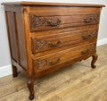 Chest of Drawers Vintage French Louis Oak 3 Drawers Carved Cabinet LOT 62532