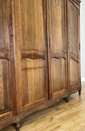 Wardrobe Vintage French Louis XVI Style Oak Four Door Carved Armoire LOT 6505
