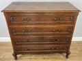 Chest of Drawers Vintage French Louis Oak 4 Drawers Carved Cabinet LOT 6527