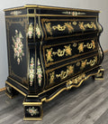 Cabinet Vintage French Style Painted Floral 3 Drawer Chest Sideboard LOT 43978
