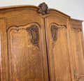 Wardrobe Vintage French Louis XVI Style Oak Four Door Carved Armoire LOT 61104