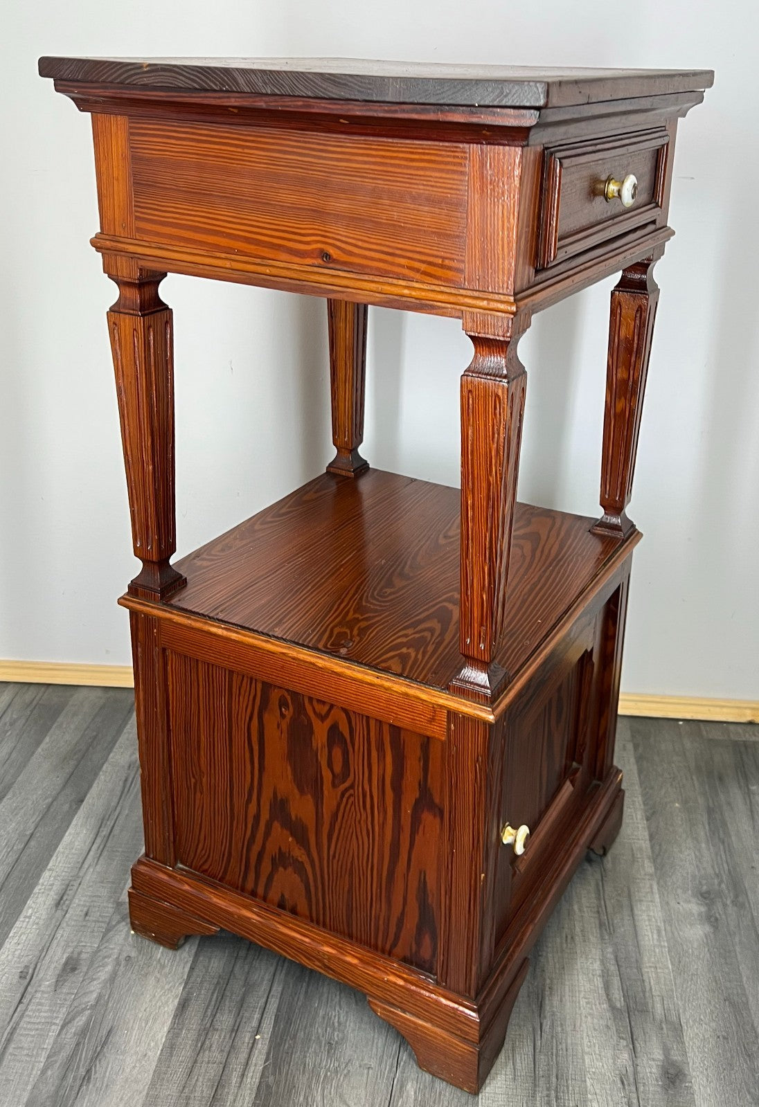Bedside Table Antique French Carved Wood Carved Cabinet Cupboard LOT 18762