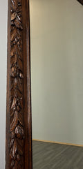 Antique French Oak Wall Mirror with  Carved Frame Wall Decor 197cm  LOT 435211