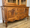 Bookcase Vintage French Louis XVI Oak Display Cabinet Carved Sideboard LOT 62856