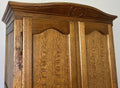 Wardrobe Vintage French Style Oak Two Door Carved Armoire Cabinet LOT 61283