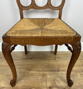 Dining Chairs Vintage French Louis Style Oak Rush Seat Set of 6 Chairs LOT 634811