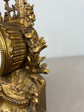 Mantel Clock Antique French Japy Frères Gilt Bronze Figure Clock LOT 360210
