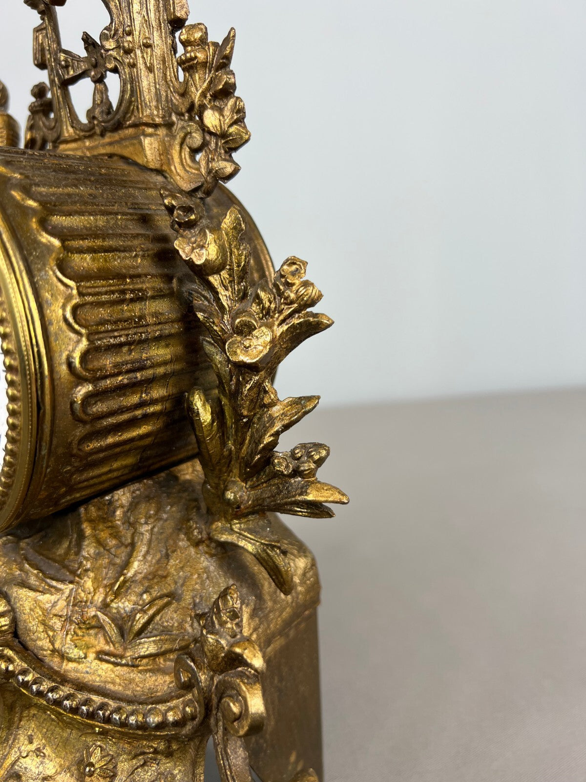 Mantel Clock Antique French Japy Frères Gilt Bronze Figure Clock LOT 360210