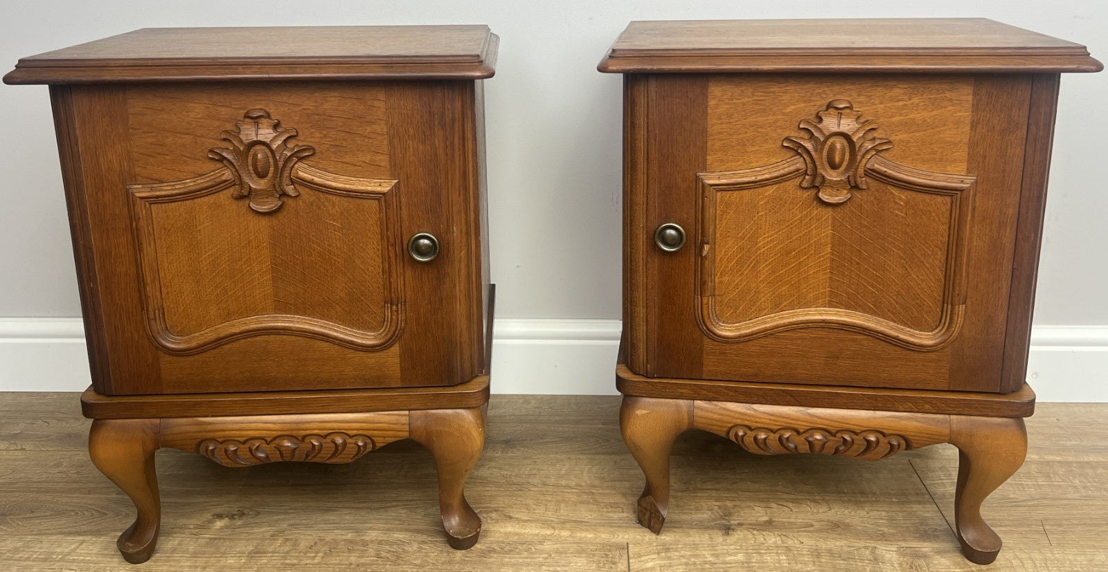 Pair of Bedside Tables Vintage French Louis XVI Nightstands Cabinets LOT 63641