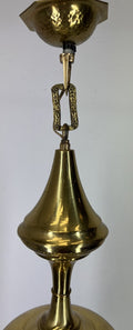 Ceiling Lamp Vintage Brass Pendant Chandelier Frosted Glass Light LOT 52556