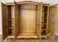 Wardrobe Vintage French Louis XVI Style Oak Four Door Carved Armoire LOT 610610